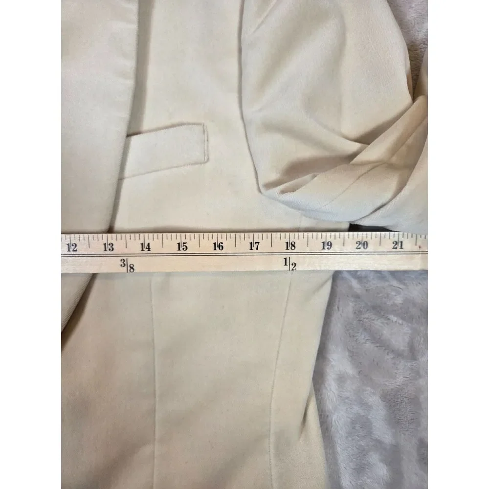 J.Crew Ludlow Velvet Shawl Collar Dinner Jacket 40R Slim Cream Blazer Sport Coat